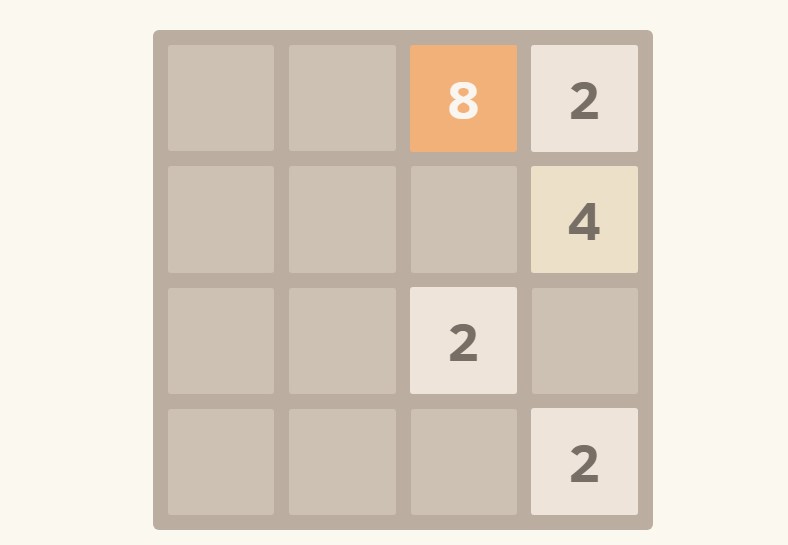 2048 gameplay Screenshot