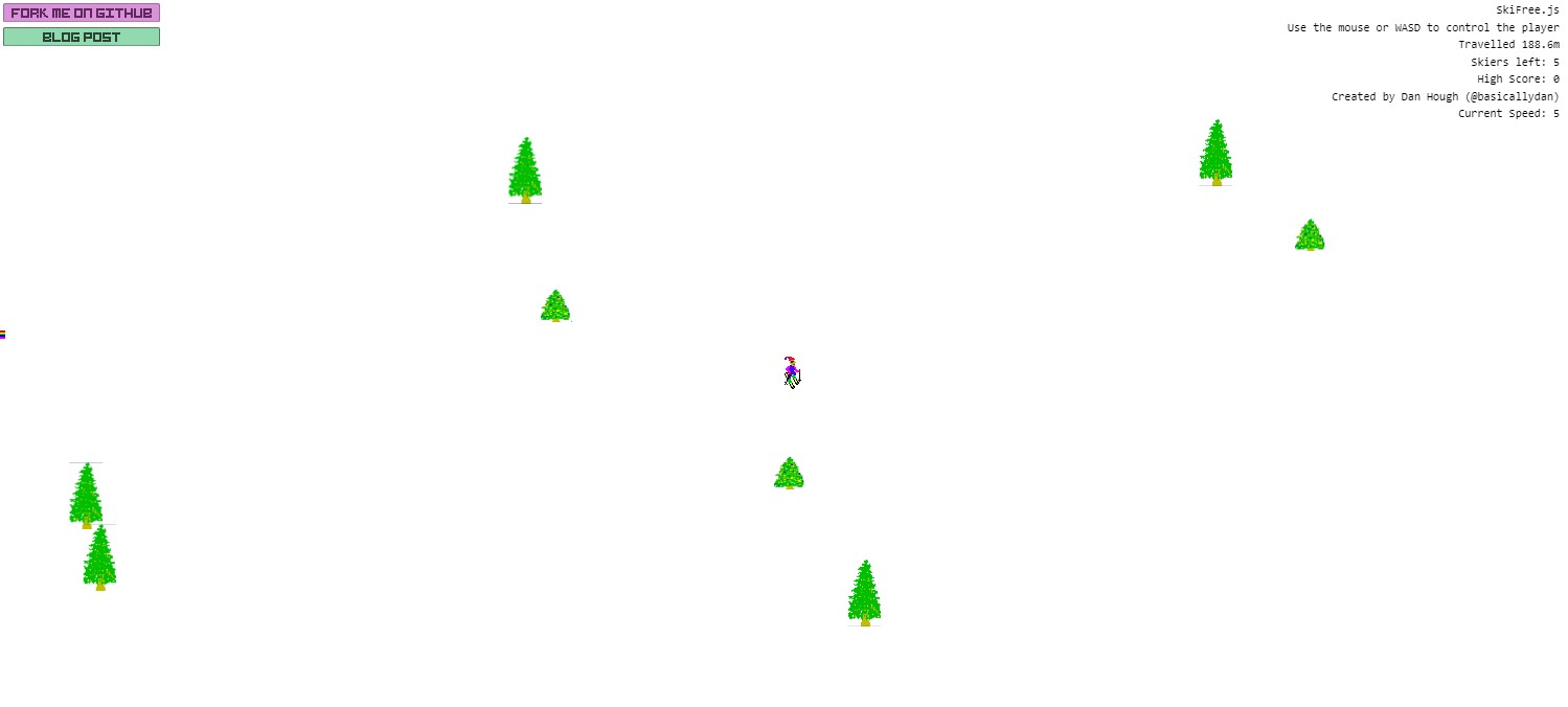 Ski Free gameplay screenshot